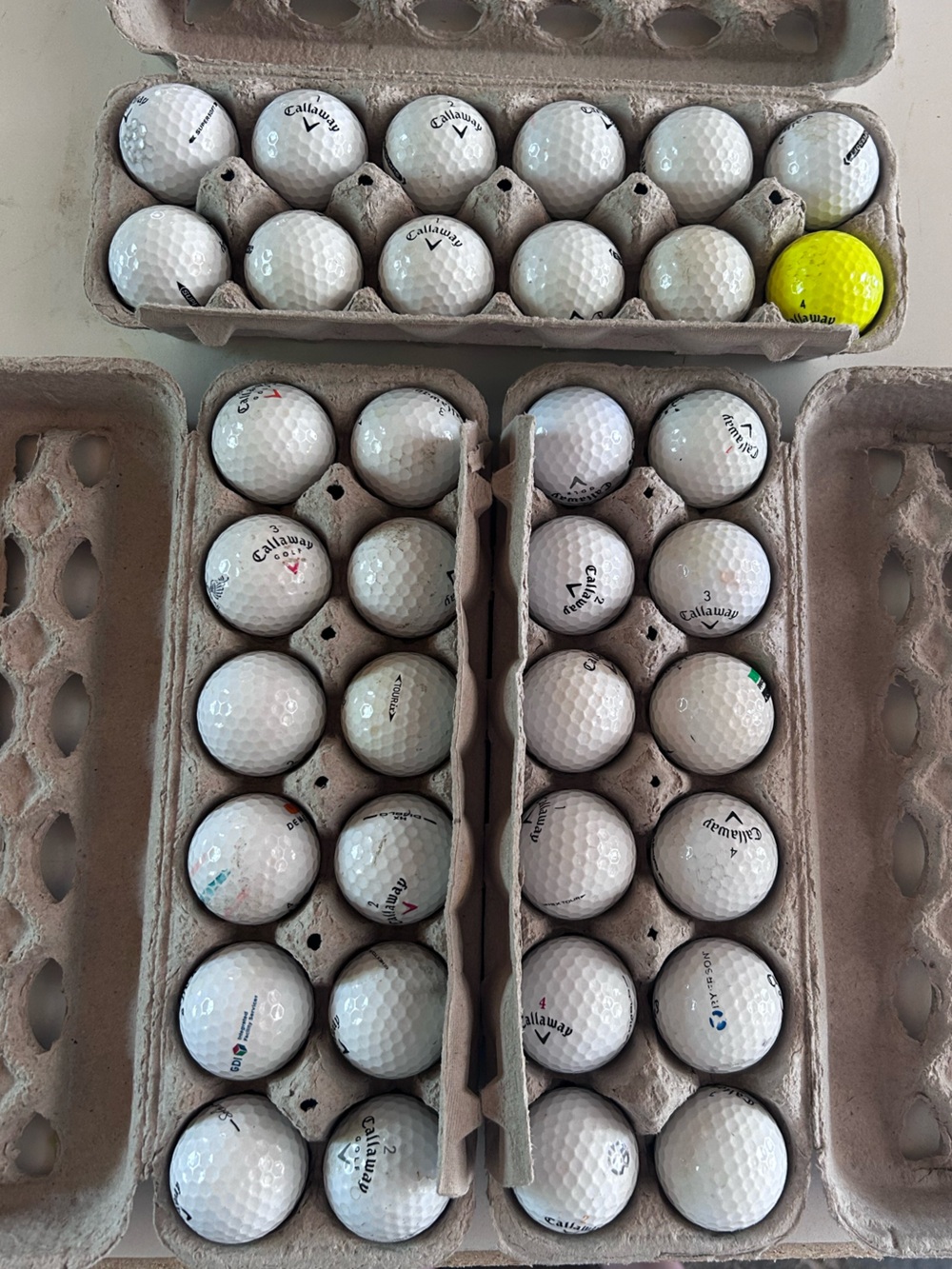 Callaway Used Gold Balls - 3 dozen total